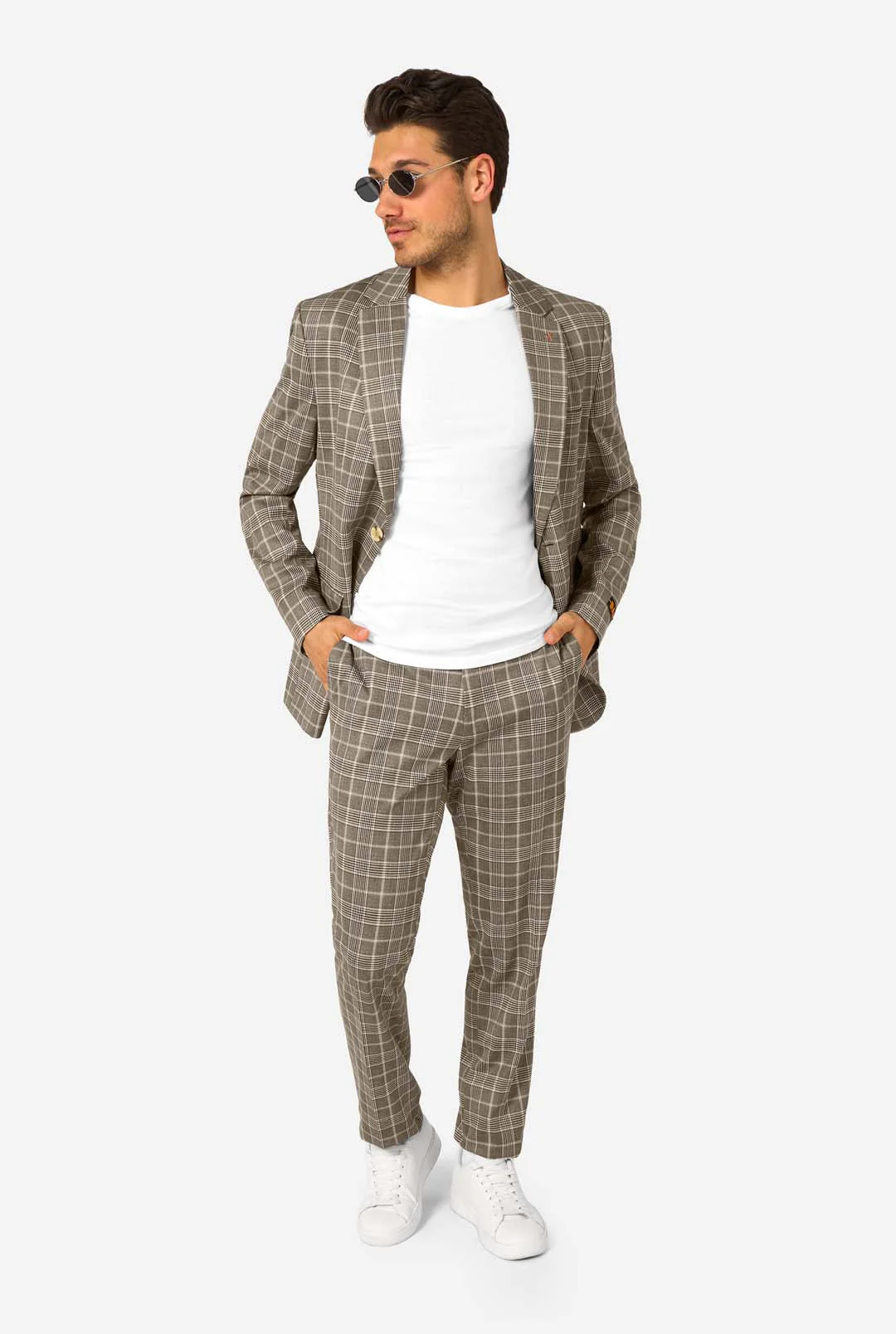 Daily Checked Tan - Image 9