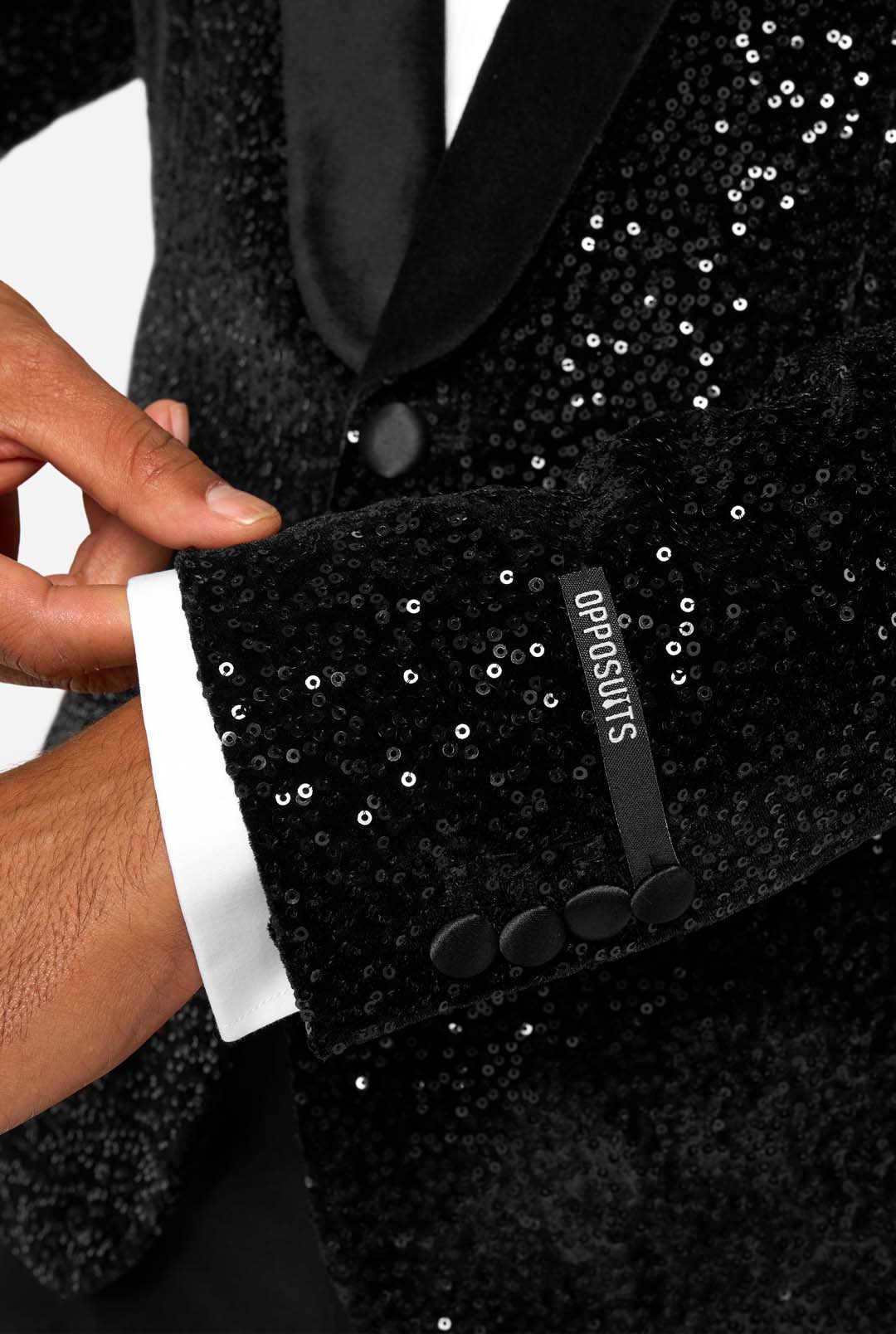 Dinner Jacket - Black Sequins - Image 5