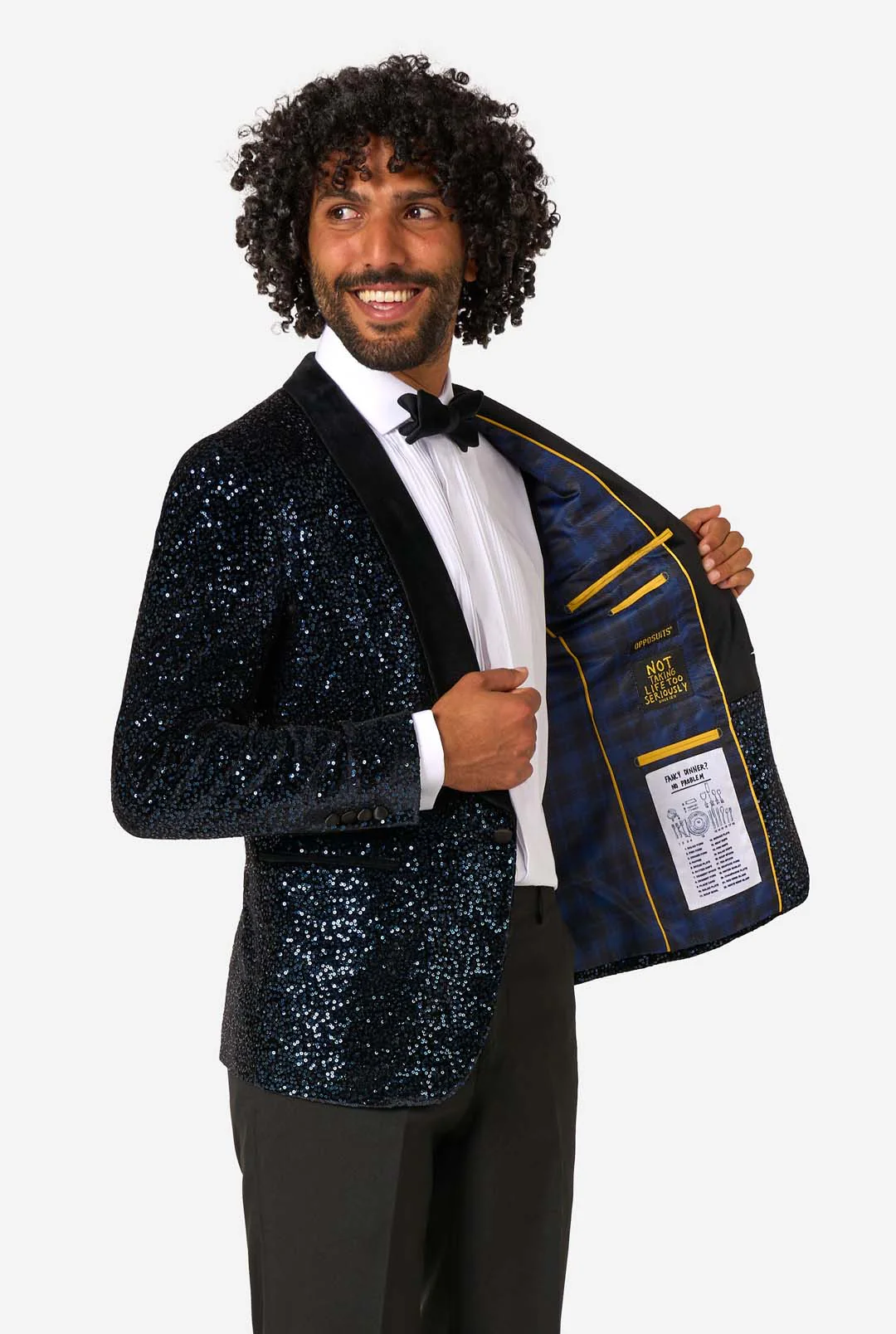 Dinner Jacket - Navy Sequins - Image 4